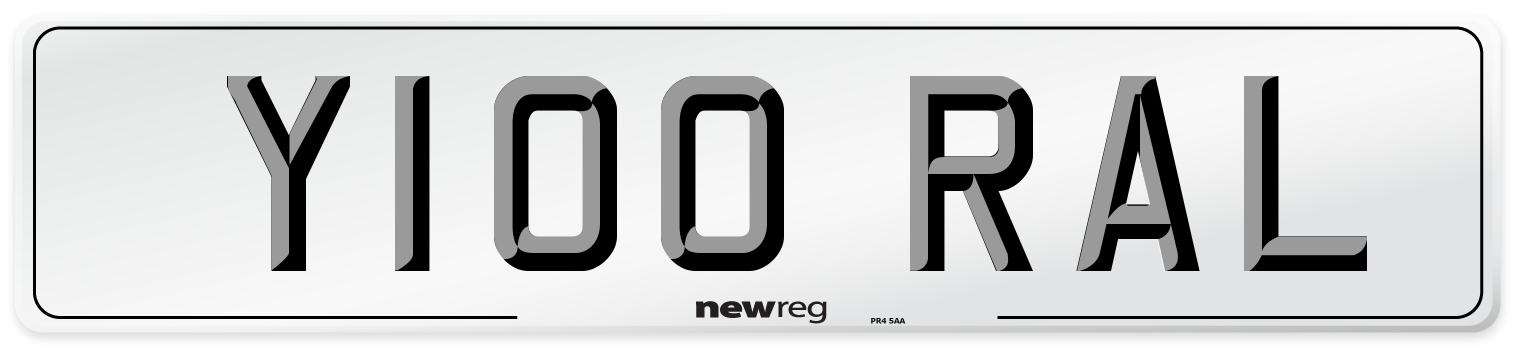 Y100 RAL Front Number Plate