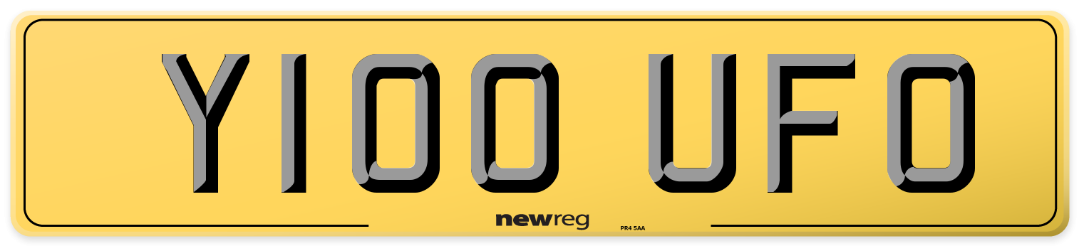 Y100 UFO Rear Number Plate