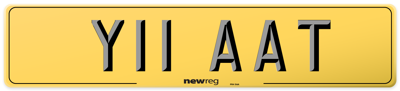 Y11 AAT Rear Number Plate