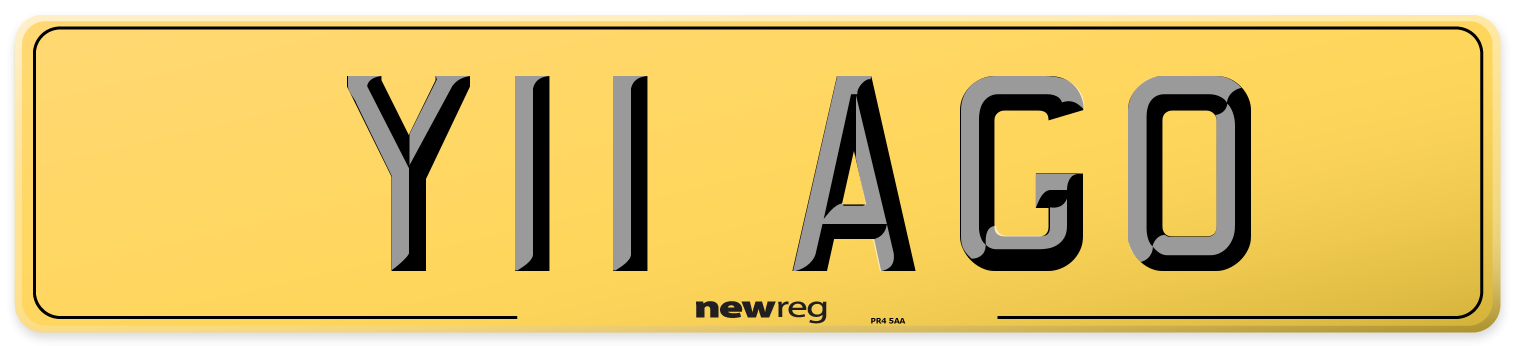 Y11 AGO Rear Number Plate