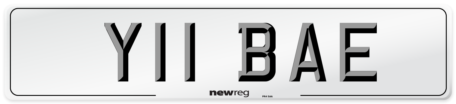 Y11 BAE Front Number Plate