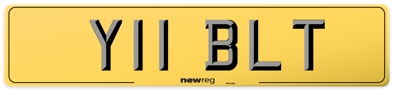 Y11 BLT Rear Number Plate