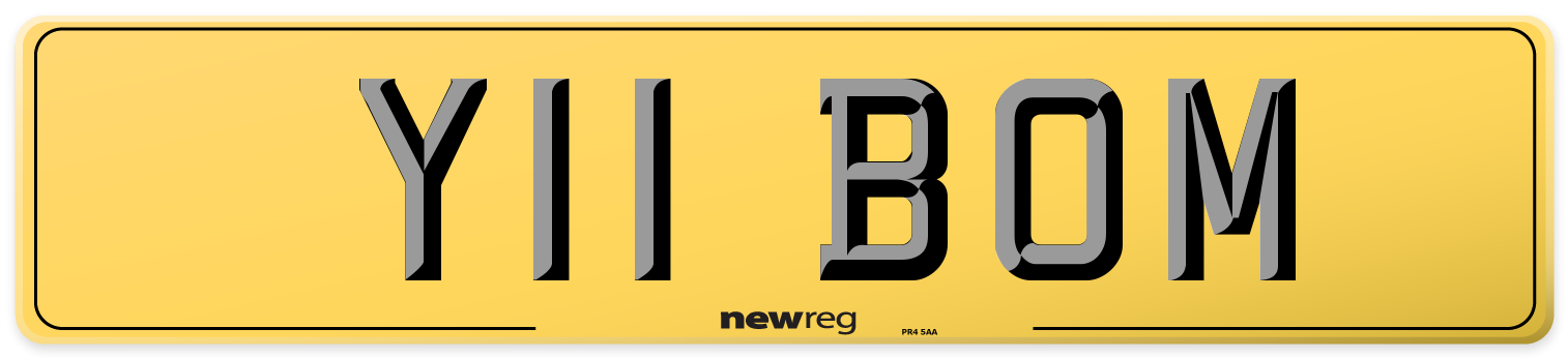 Y11 BOM Rear Number Plate