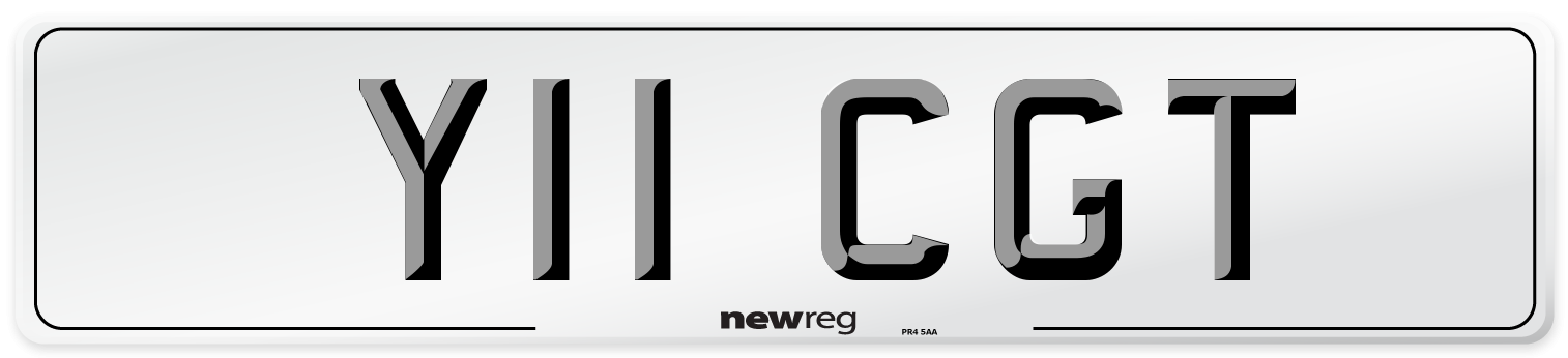 Y11 CGT Front Number Plate