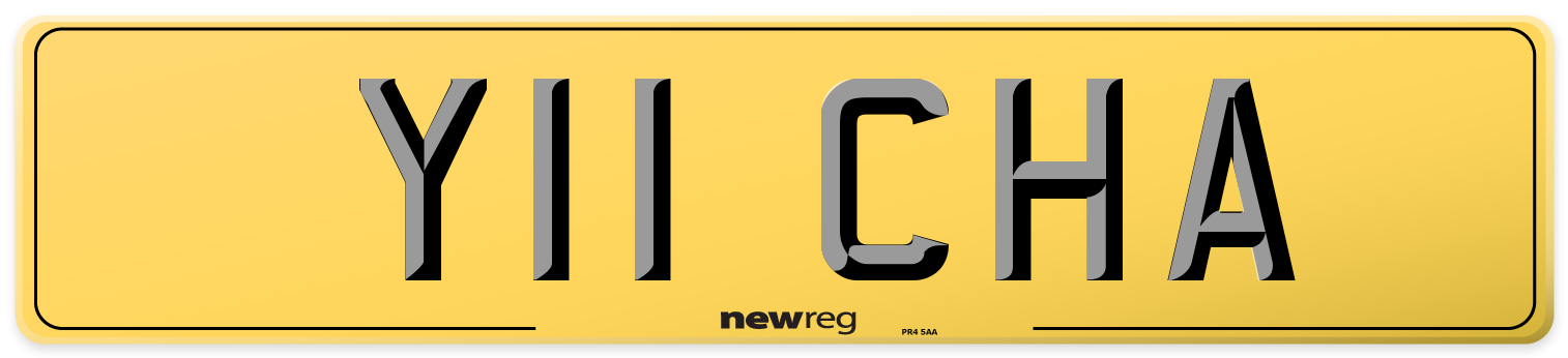 Y11 CHA Rear Number Plate