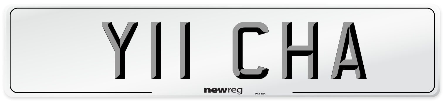 Y11 CHA Front Number Plate