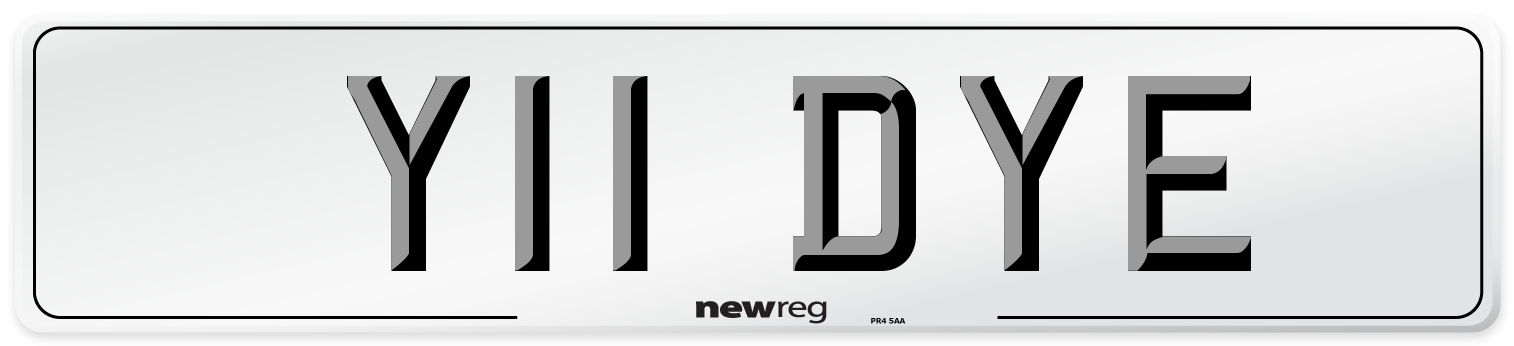 Y11 DYE Front Number Plate