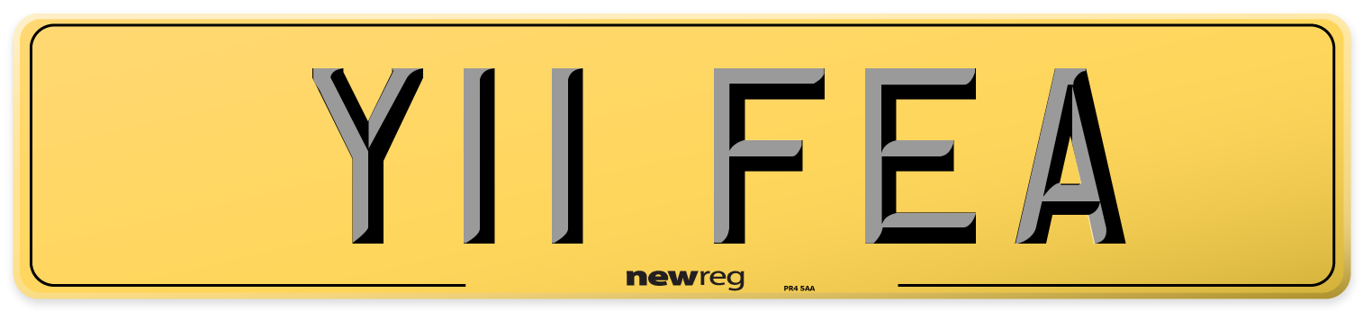 Y11 FEA Rear Number Plate