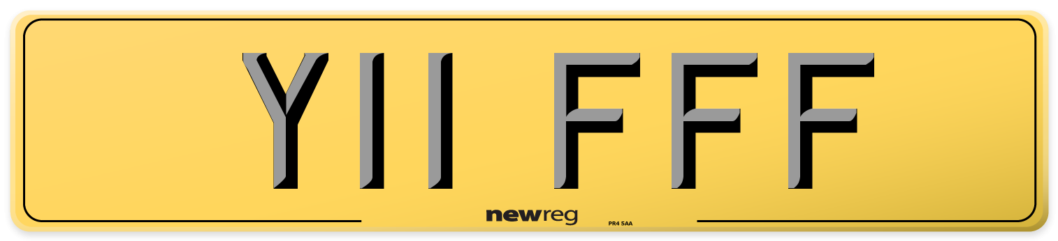 Y11 FFF Rear Number Plate
