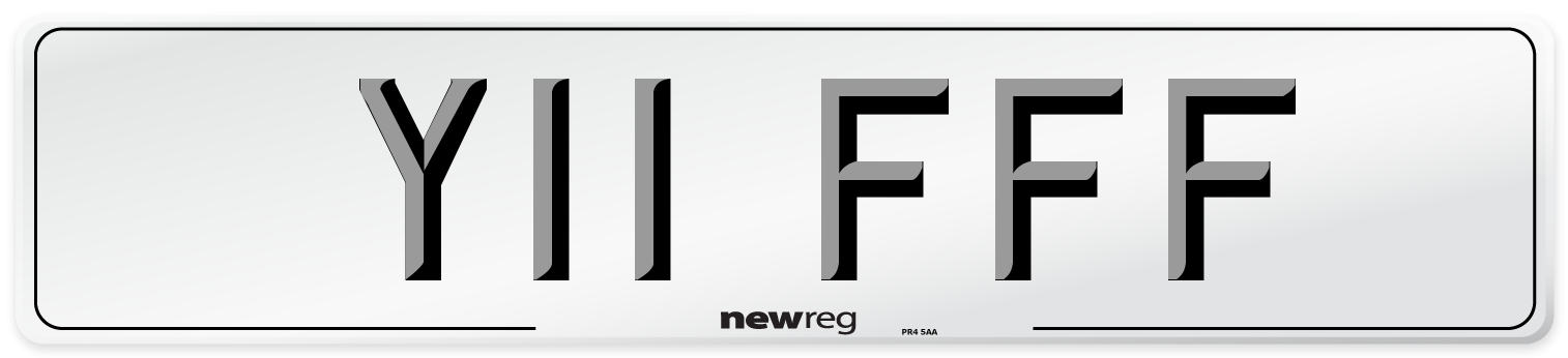 Y11 FFF Front Number Plate