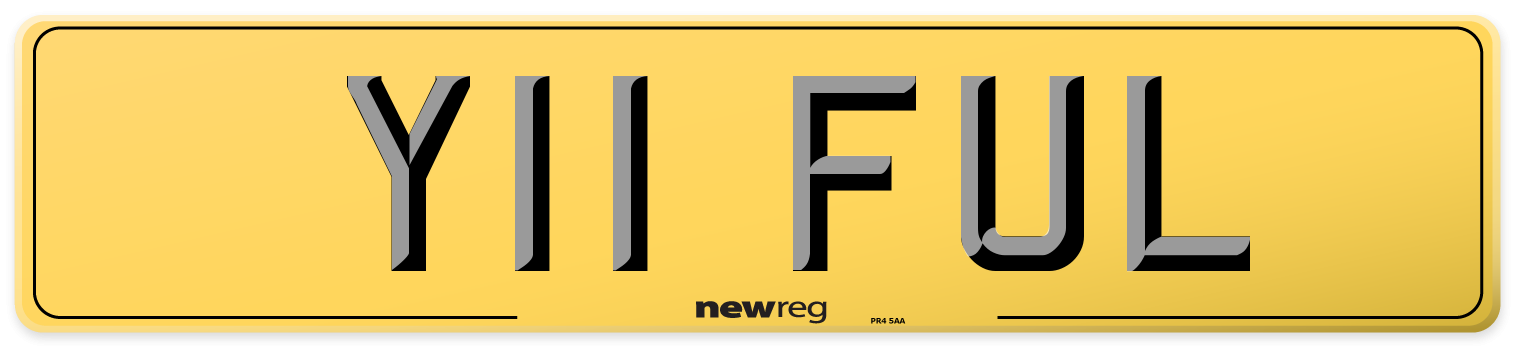 Y11 FUL Rear Number Plate