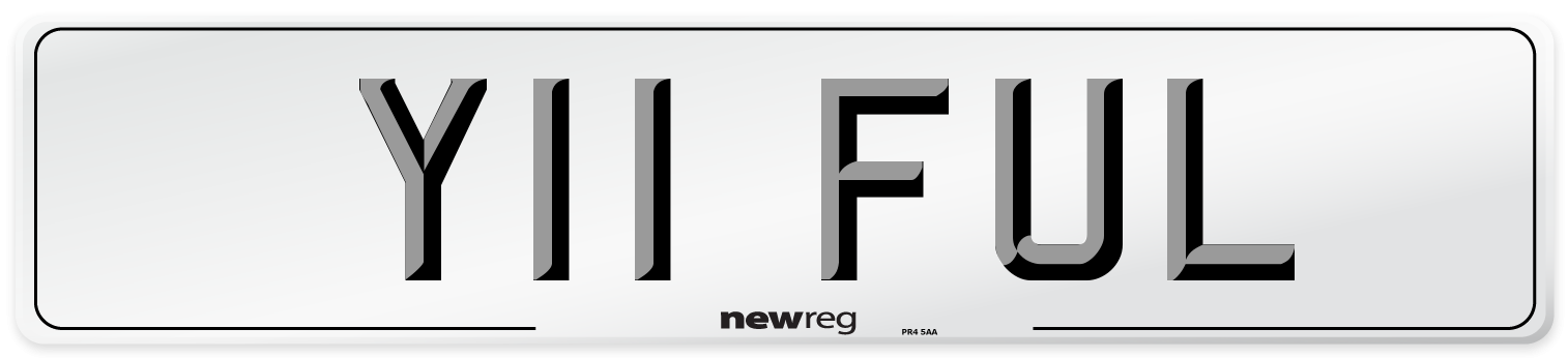 Y11 FUL Front Number Plate