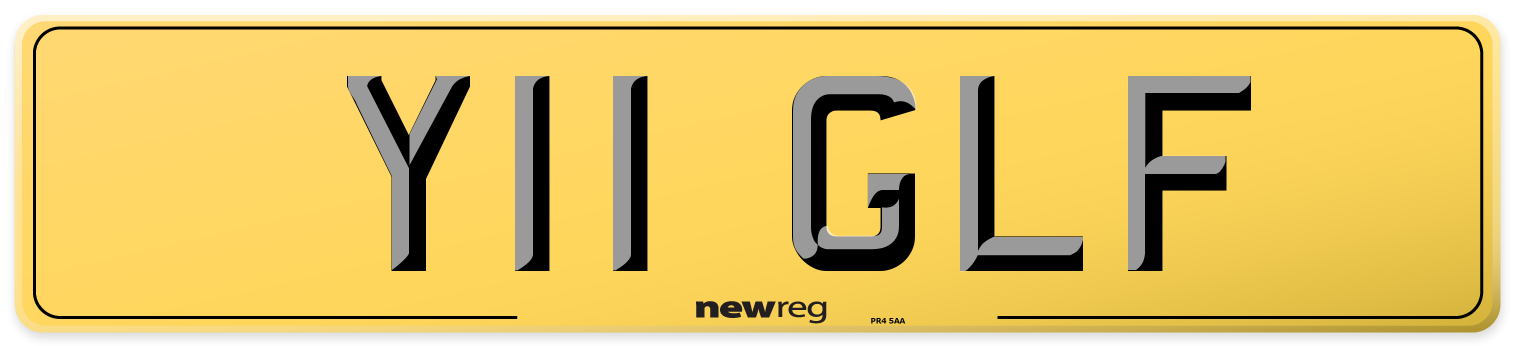 Y11 GLF Rear Number Plate