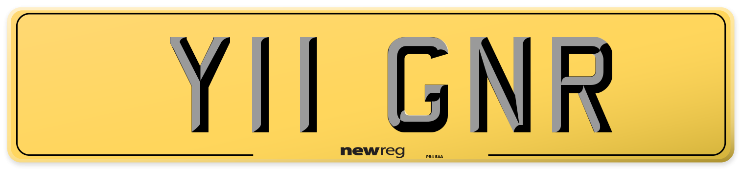 Y11 GNR Rear Number Plate