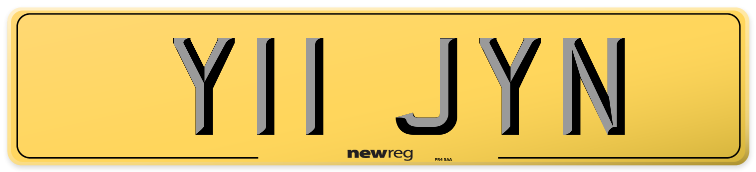 Y11 JYN Rear Number Plate