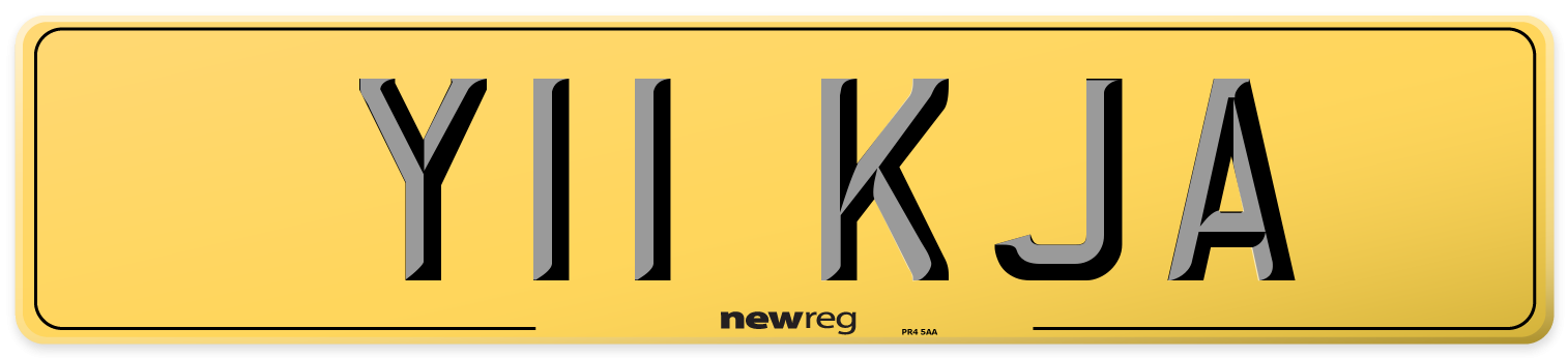 Y11 KJA Rear Number Plate