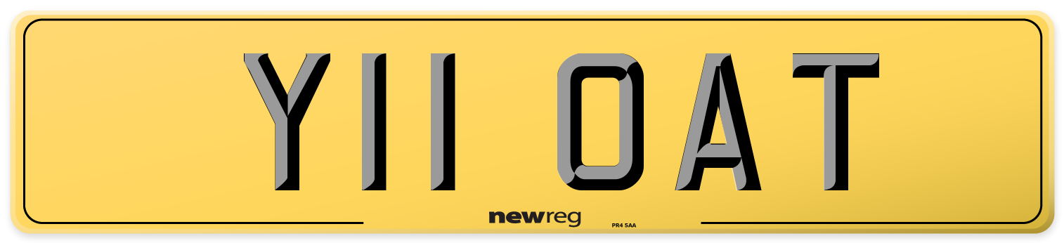 Y11 OAT Rear Number Plate