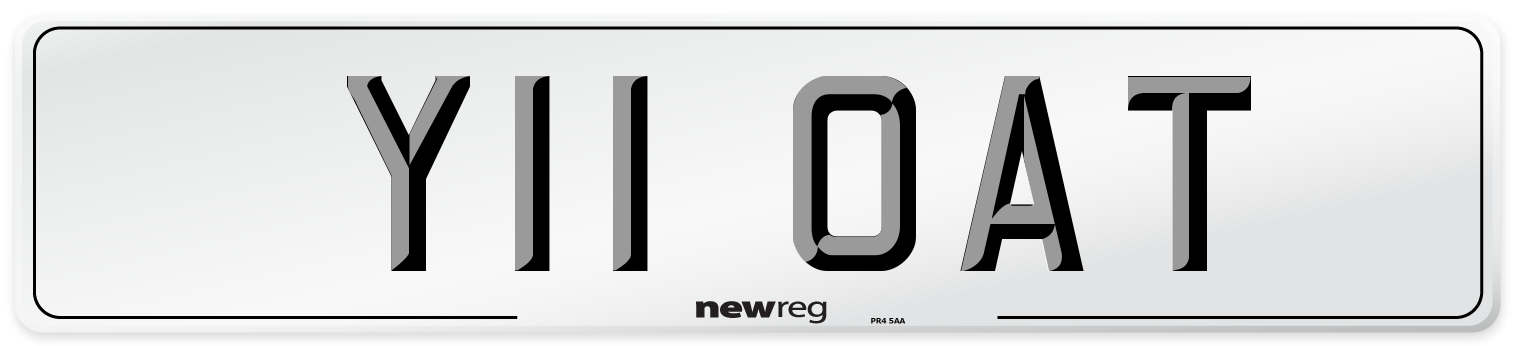 Y11 OAT Front Number Plate