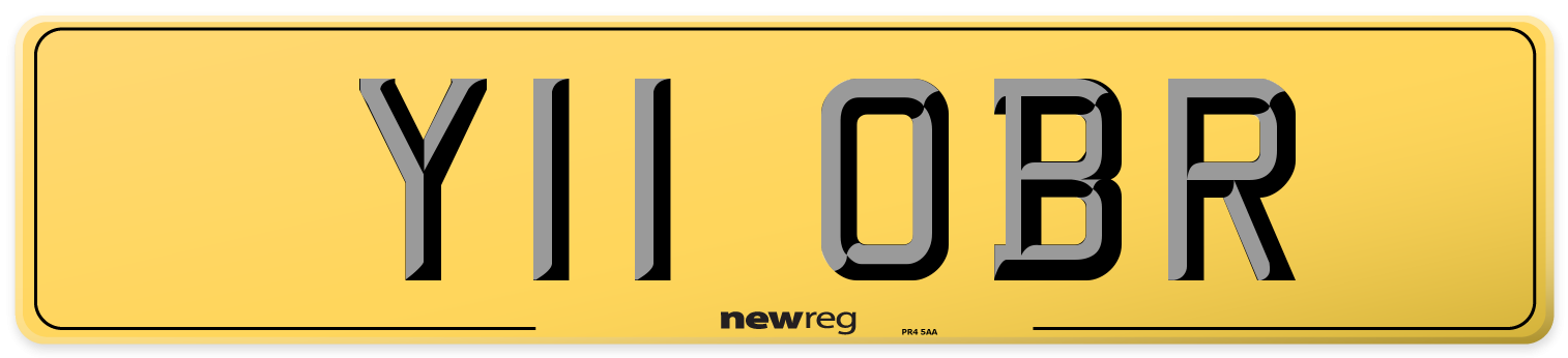 Y11 OBR Rear Number Plate