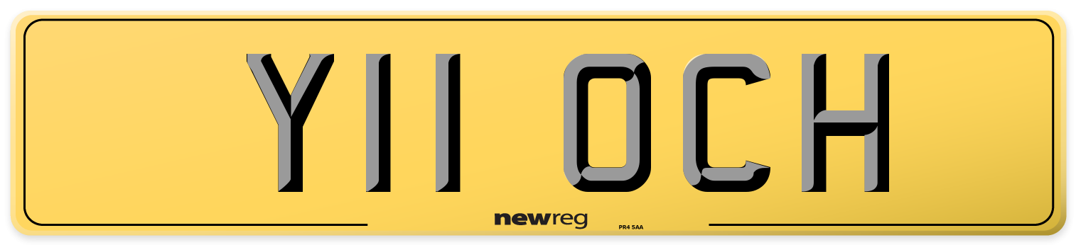 Y11 OCH Rear Number Plate
