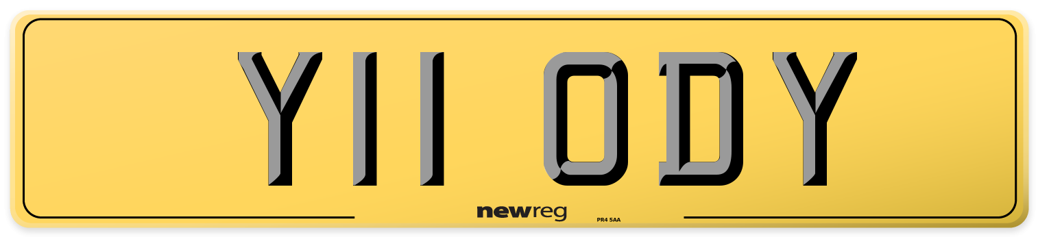 Y11 ODY Rear Number Plate