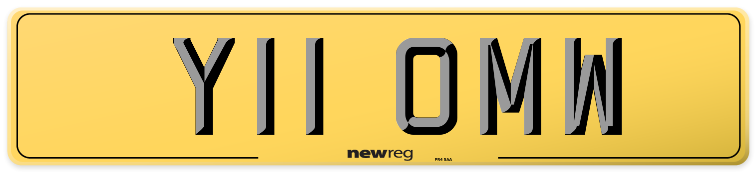 Y11 OMW Rear Number Plate