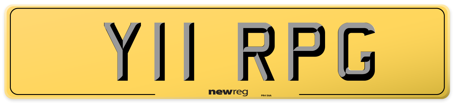 Y11 RPG Rear Number Plate
