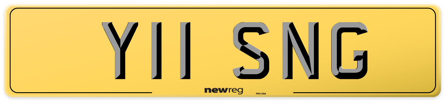 Y11 SNG Rear Number Plate