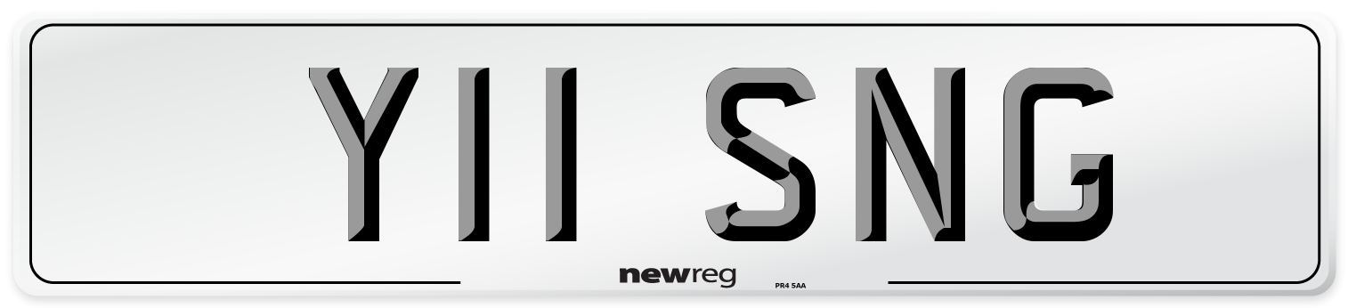 Y11 SNG Front Number Plate