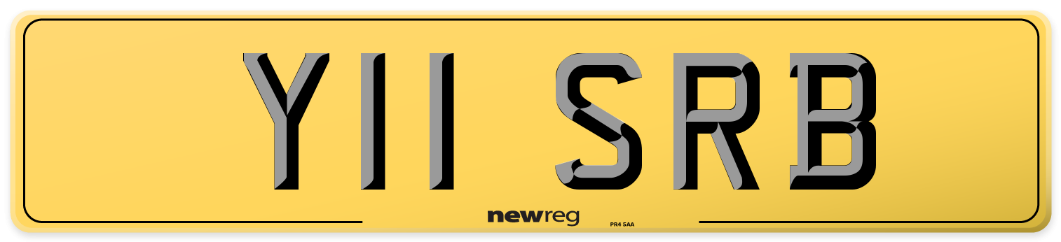 Y11 SRB Rear Number Plate