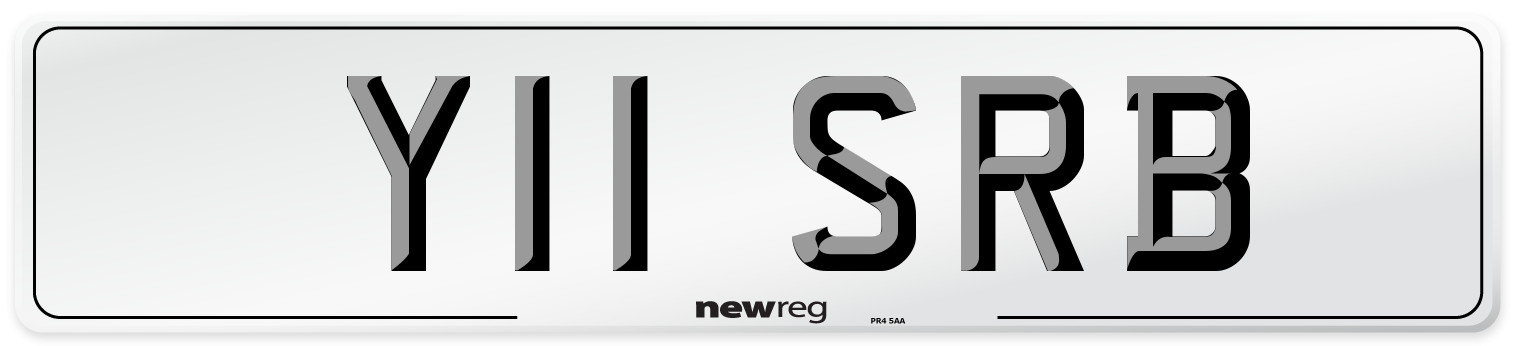 Y11 SRB Front Number Plate