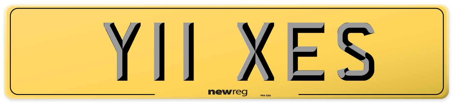 Y11 XES Rear Number Plate