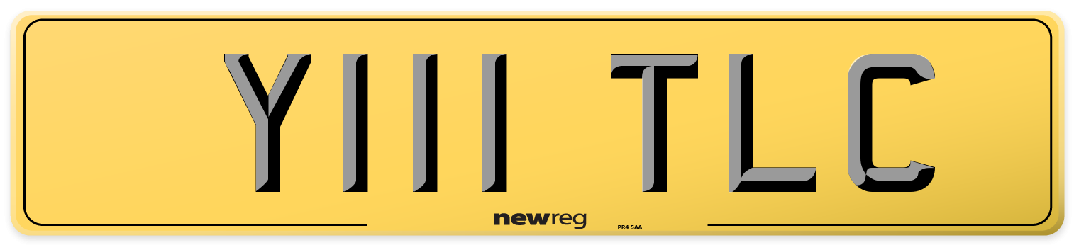 Y111 TLC Rear Number Plate