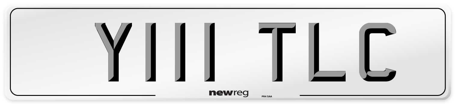 Y111 TLC Front Number Plate