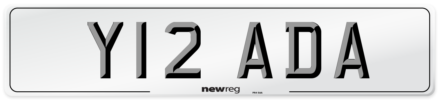 Y12 ADA Front Number Plate