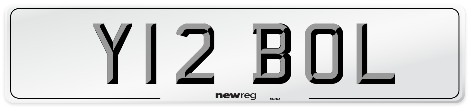Y12 BOL Front Number Plate