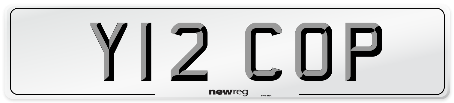 Y12 COP Front Number Plate