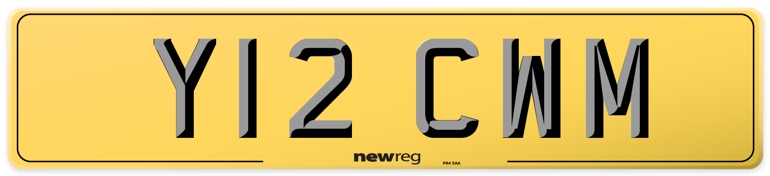 Y12 CWM Rear Number Plate
