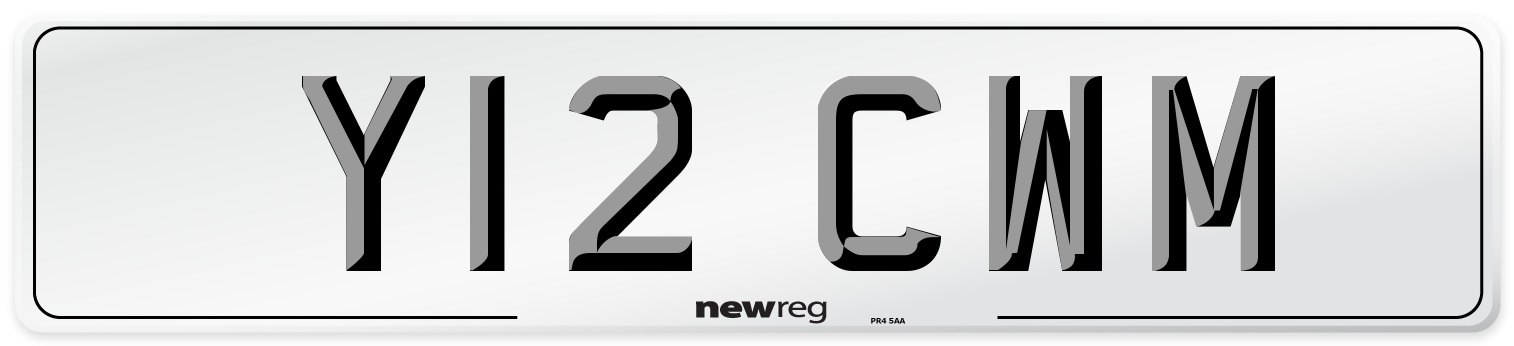 Y12 CWM Front Number Plate