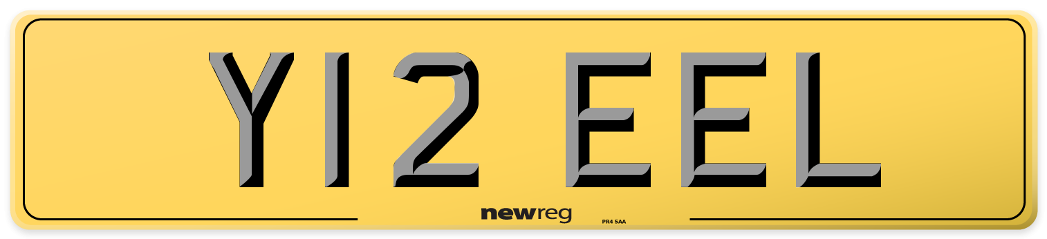 Y12 EEL Rear Number Plate