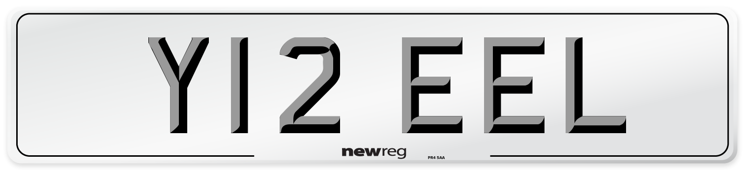 Y12 EEL Front Number Plate