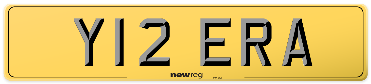 Y12 ERA Rear Number Plate