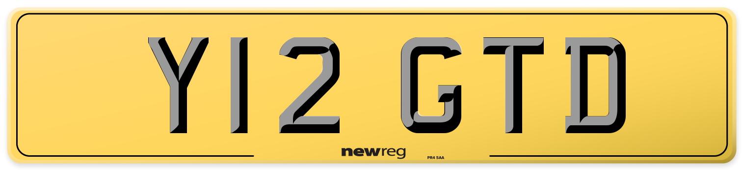 Y12 GTD Rear Number Plate