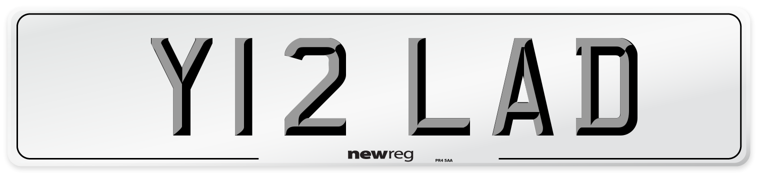 Y12 LAD Front Number Plate