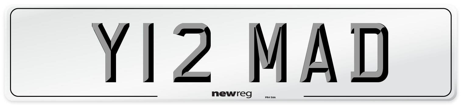 Y12 MAD Front Number Plate