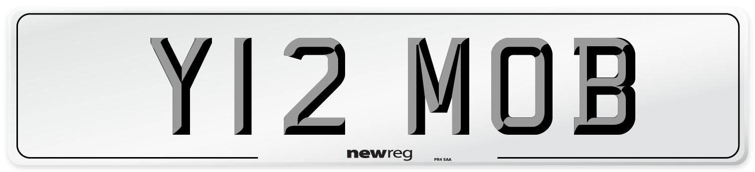 Y12 MOB Front Number Plate