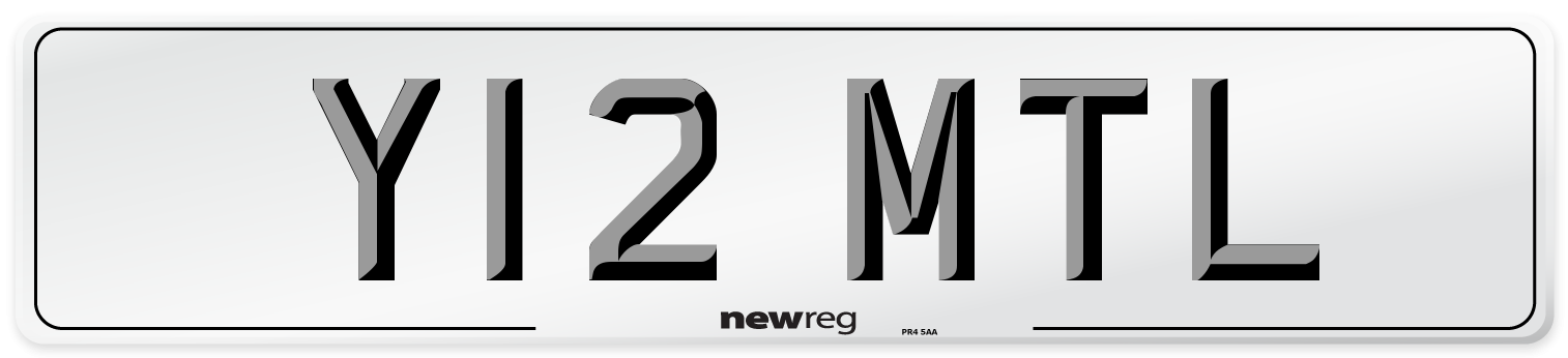Y12 MTL Front Number Plate