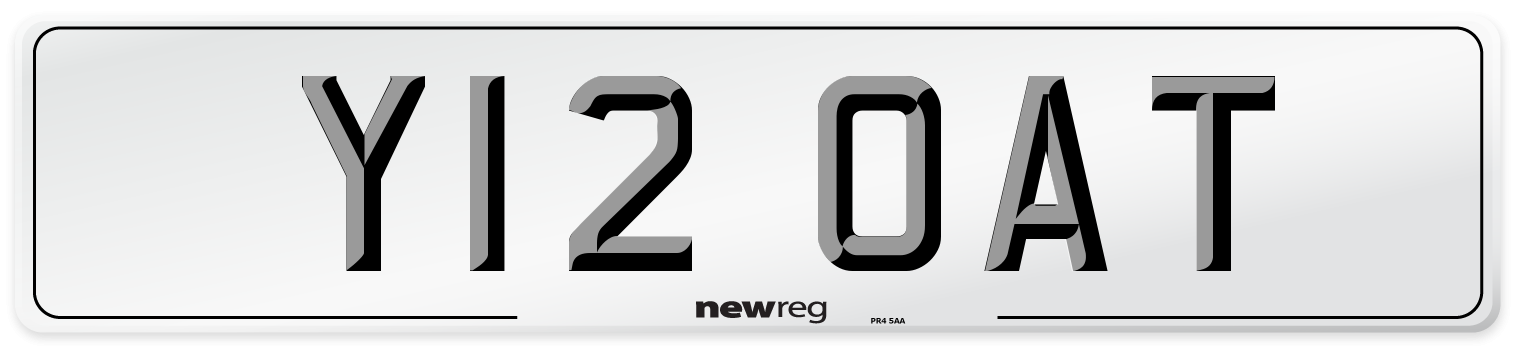 Y12 OAT Front Number Plate
