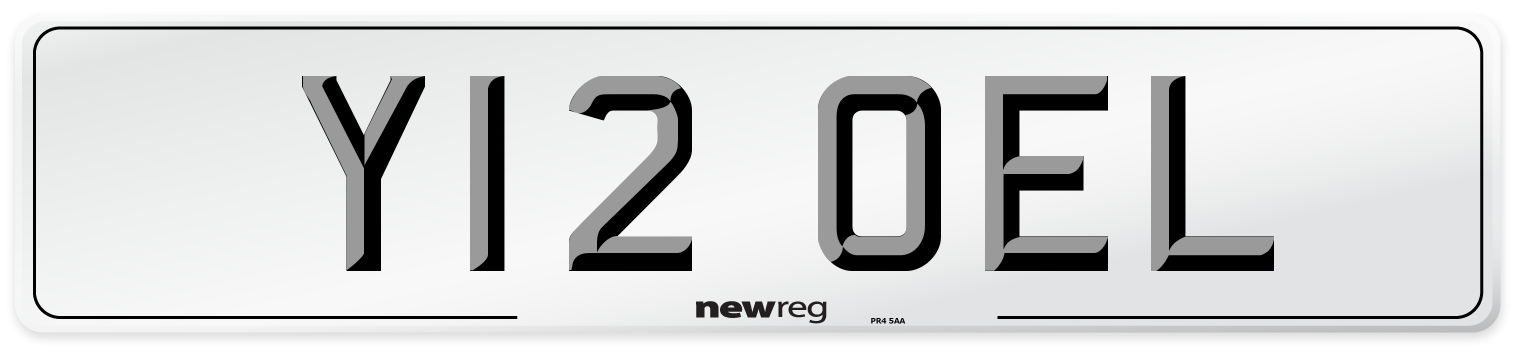 Y12 OEL Front Number Plate