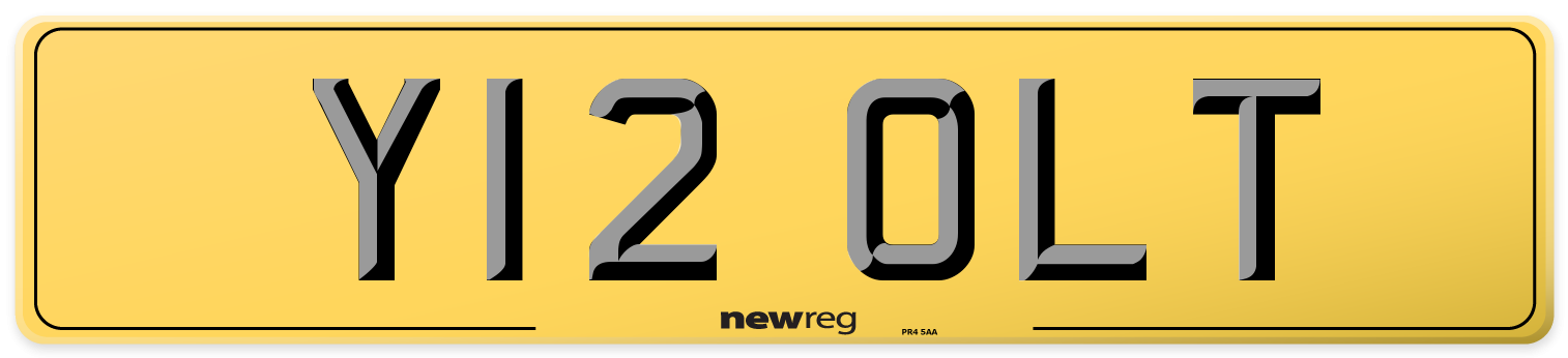 Y12 OLT Rear Number Plate